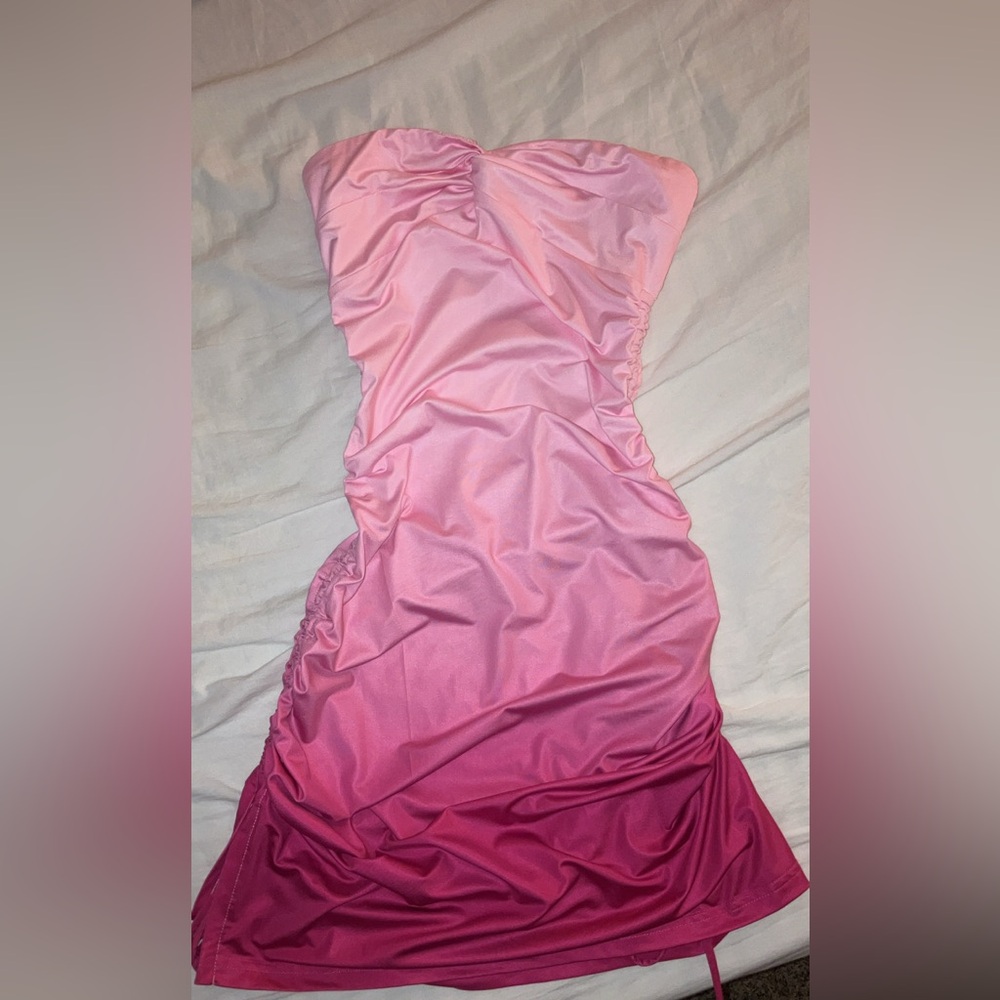 White Fox Boutique Pink Ombre Mini Dress